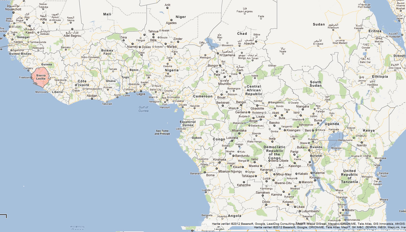carte du Sierra Leone afrique